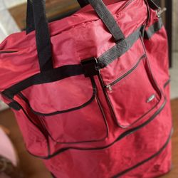 Incredible XL Rolling Cargo Duffel - Red, 4-Wheel, Lots of Pockets (Qty 3 Available)