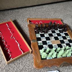 Hand carved Chinese Chess Set
