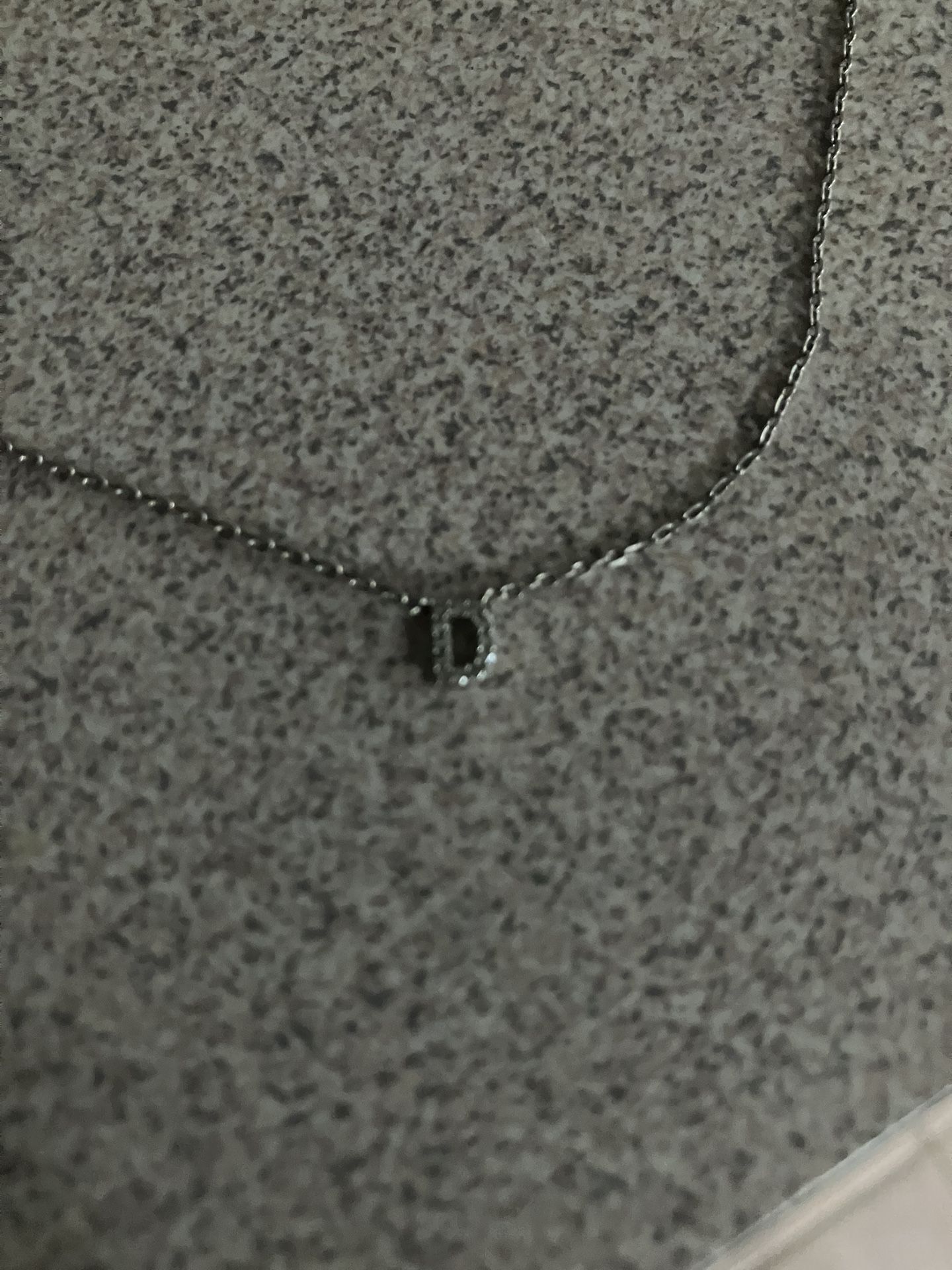 Silver Initial D Necklace