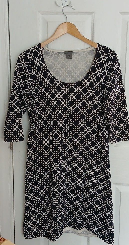 Ann Taylor Petites Geo Jacquard Sweater Sheath Dress Size LP