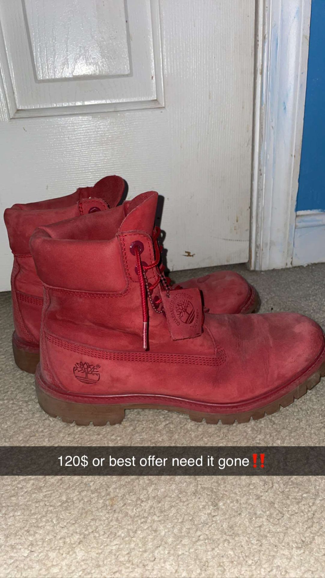 RED TIMBERLANDS