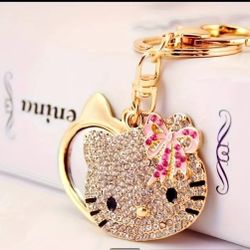 Hello Kitty Bling Mirror Bag Charm/keychain 