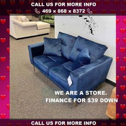 Macleary Navy Sofa & Loveseat 2pc Set