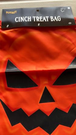Spirit Halloween Pumpkin Cinch Treat Bag