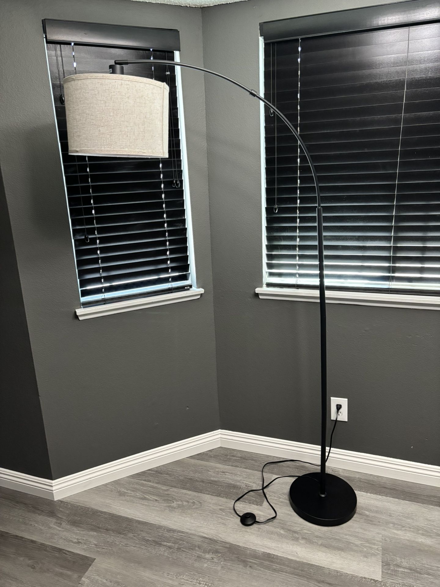 Tall Arched Floor Lamp With Remote And Multiple Light Settings