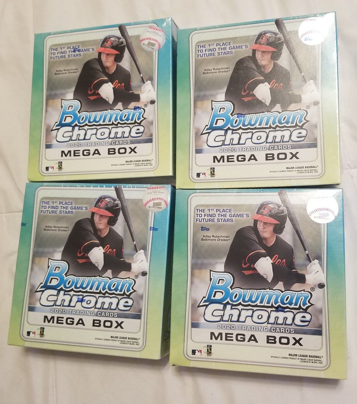 (4) Factory sealed 2020 Bowman Chrome baseball mega box (price per box)