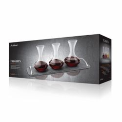 Final Touch Voleé Set of 3 Mini Wine Decanters and serving board- New in box