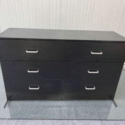 6 Drawer Dresser – Black Storage Cabinet w/ Anti-Tip Kit