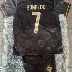 Soccer  kids sizes Ronaldo Portugal special edition black kids and adults player version Jerseys jersey Ronaldo futbol Portugal 🇵🇹 Messi Argentina s