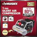Husky 1Gal Silent Compressor 