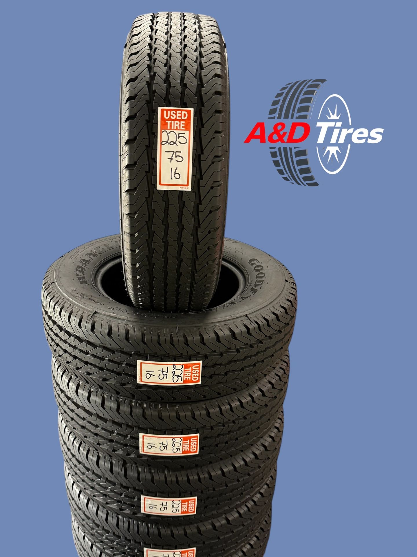 225-75-16 LT Goodyear Wrangler (6 Tires)