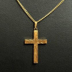 Jewelry 14k solid yellow gold pendant Cross charm 0.6 grams CROSS ONLY