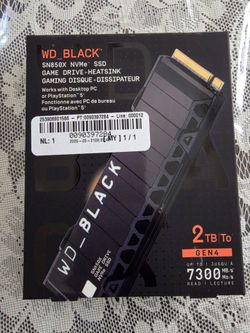 Western Digital WD_Black SN850X 2TB NVMe SSD with Heatsink