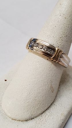 Diamond Band Ring 14karat Solid Gold  Thumbnail