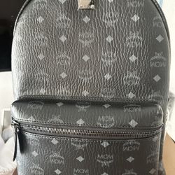 MCM Stark Visetos Backpack Black
