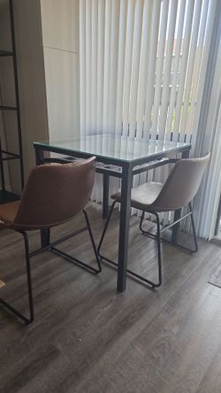 Ikea dinette table & vegan pleather chairs