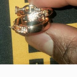 Hermes Rose Gold Women's Ring Set 