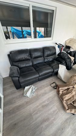 3 seat sofa leather recliner