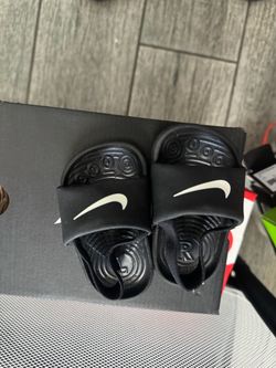 Nike Slide Sandals Black White Swoosh