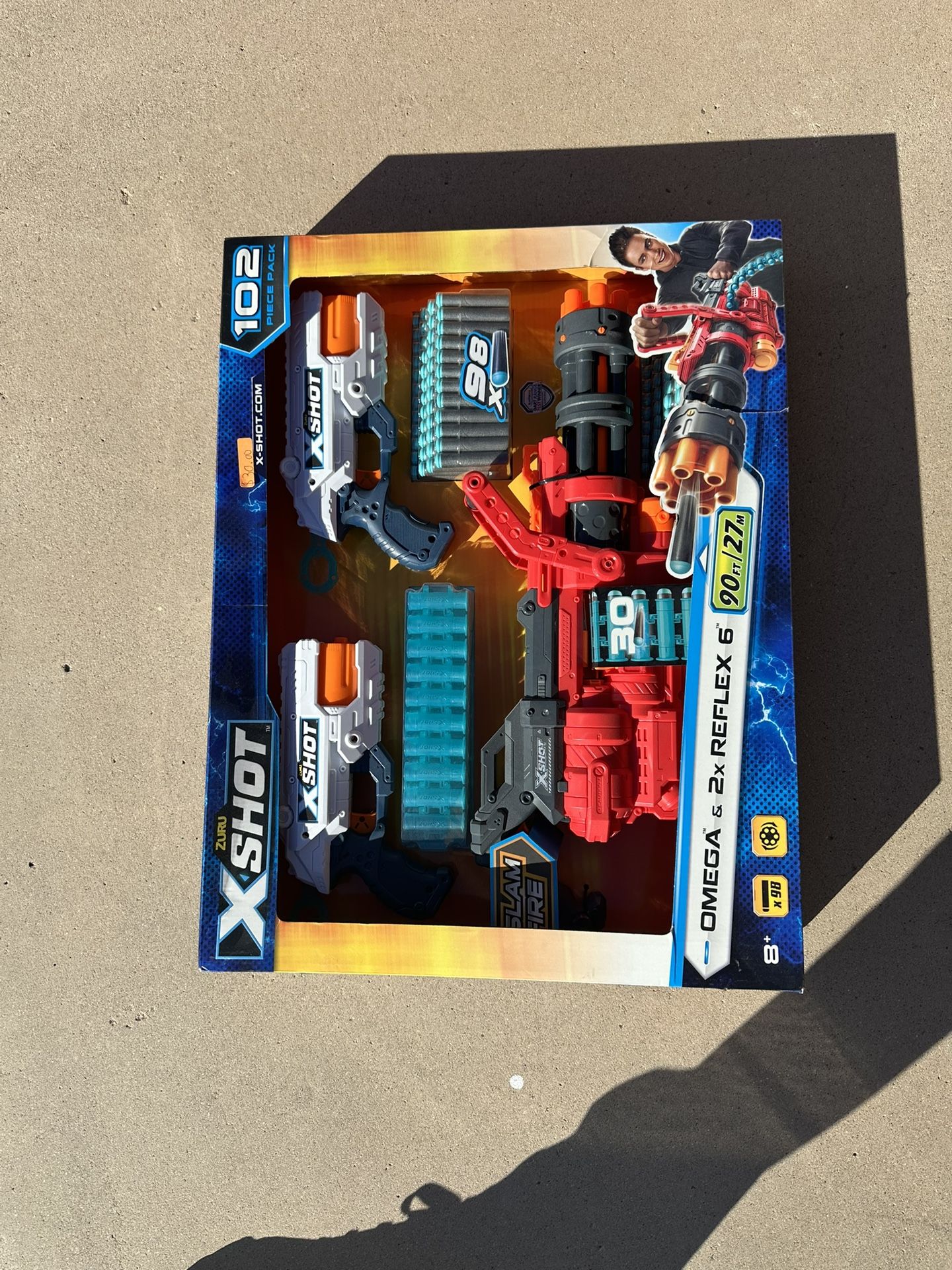 Zuru Xshot 102 Piece Pack Gun Nerf Pistols Gatling Gun