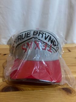 TEXAS RANGERS TRUE BRVND HAT CAP 1996 RED/GREY THEME NIGHT 7-20-26 TRUE BRAND Brand New $70 Meet Up In Irving @dfwgoods