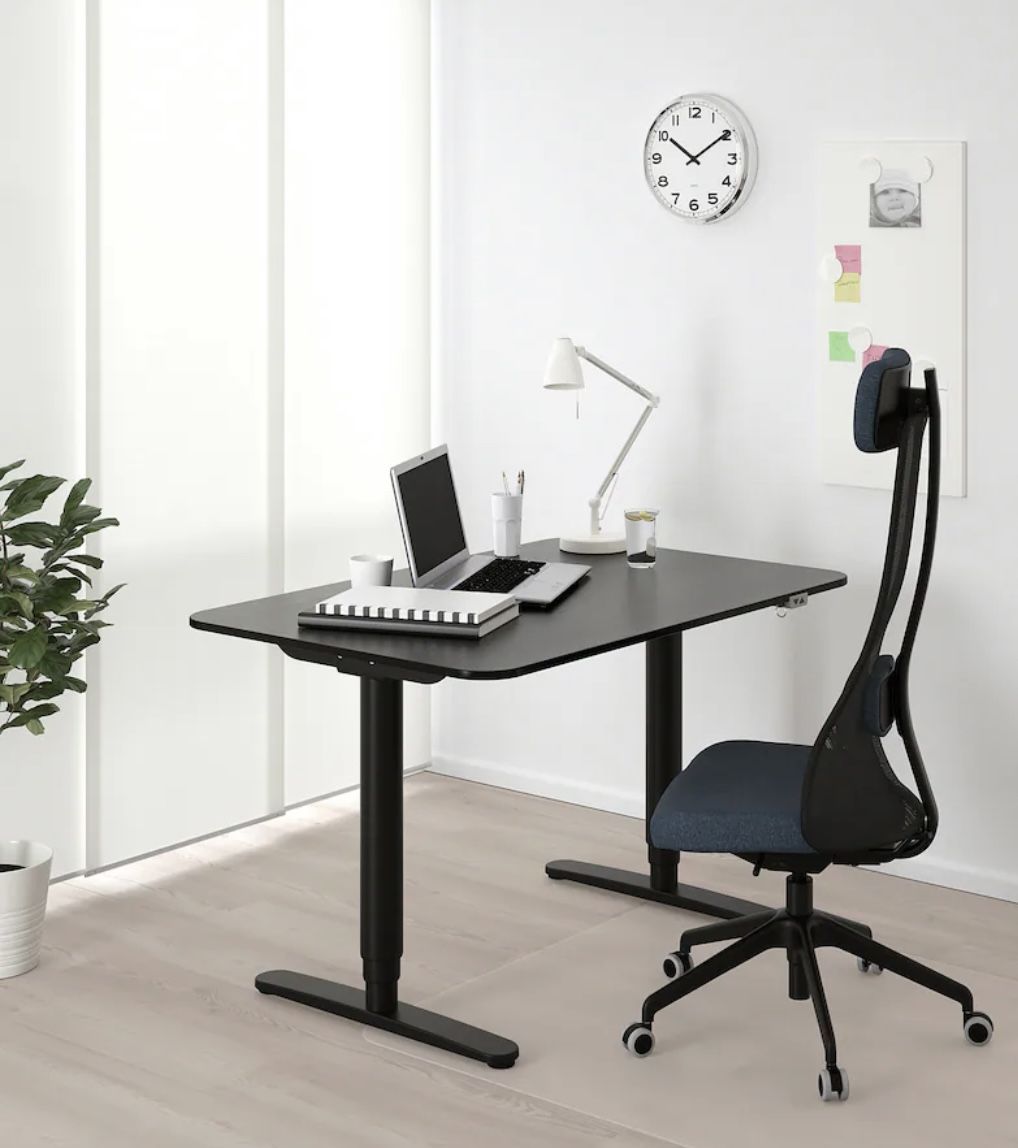 Black Sit/Stand Desk From IKEA