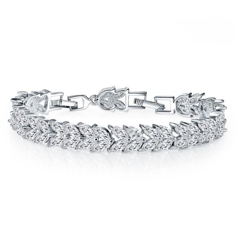 White Gold Plated European Zirconia Ear Bracelet
