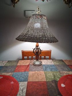 Wicker Antique Nautical Lamp