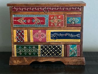 Hand painted Jewelry Chest