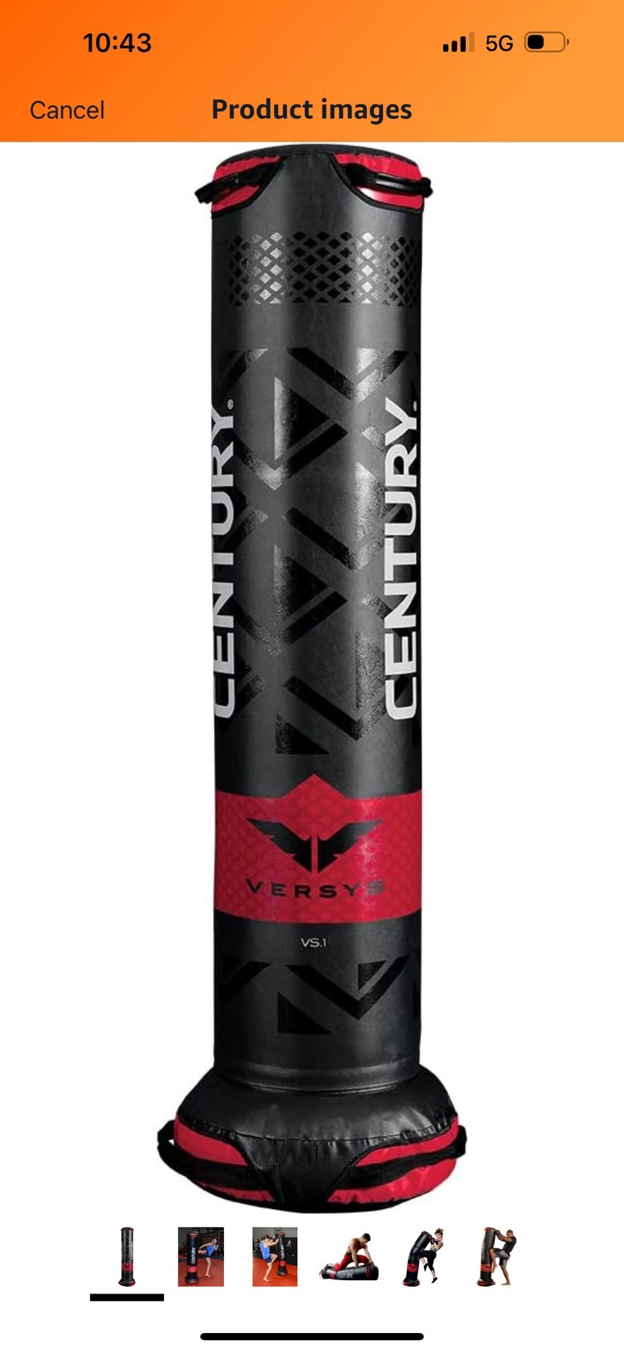 Century Versys Freestanding Punching Bag - Black/Red