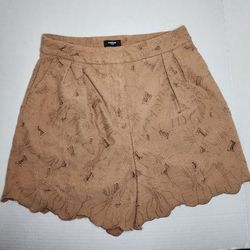 EXPRESS STYLIST urban chic tan lace shorts (Size 2)