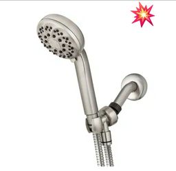 Waterpik 7-Spray Wall Mount Handheld Shower Head 1.8 GPM in Brushed Nickel