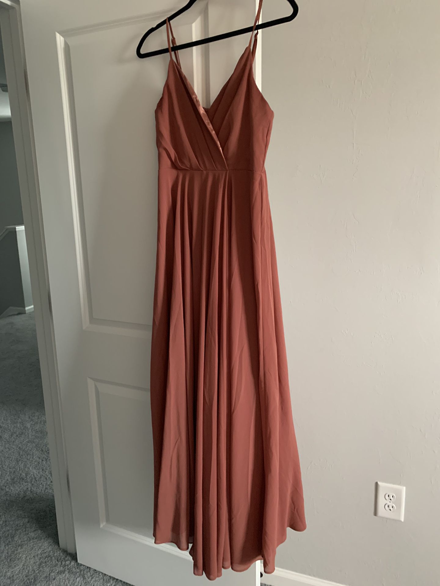 Lulus All About Love Dusty Rose Maxi Dress Size 8