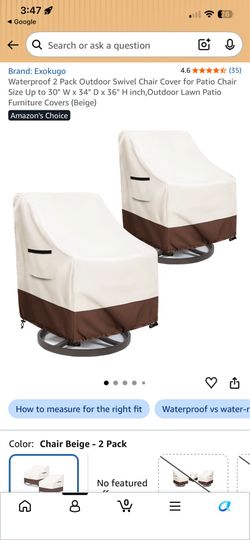 New patio chair cover