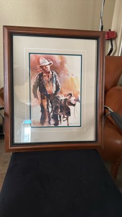 Original Raleigh Kinney Watercolor Paint “working Cowboys “