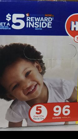HUGGIES size 5 👶👶👶👶👶👶👶👶 (96 diapers) $23