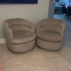West Elm Viv Swivel Chairs
