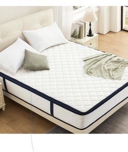 12 Inch Mattress King Size - Memory Foam & Pocket Coils Springs, Pressure Relief, Medium Firm