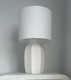 Beige With White Table Lamp. New!