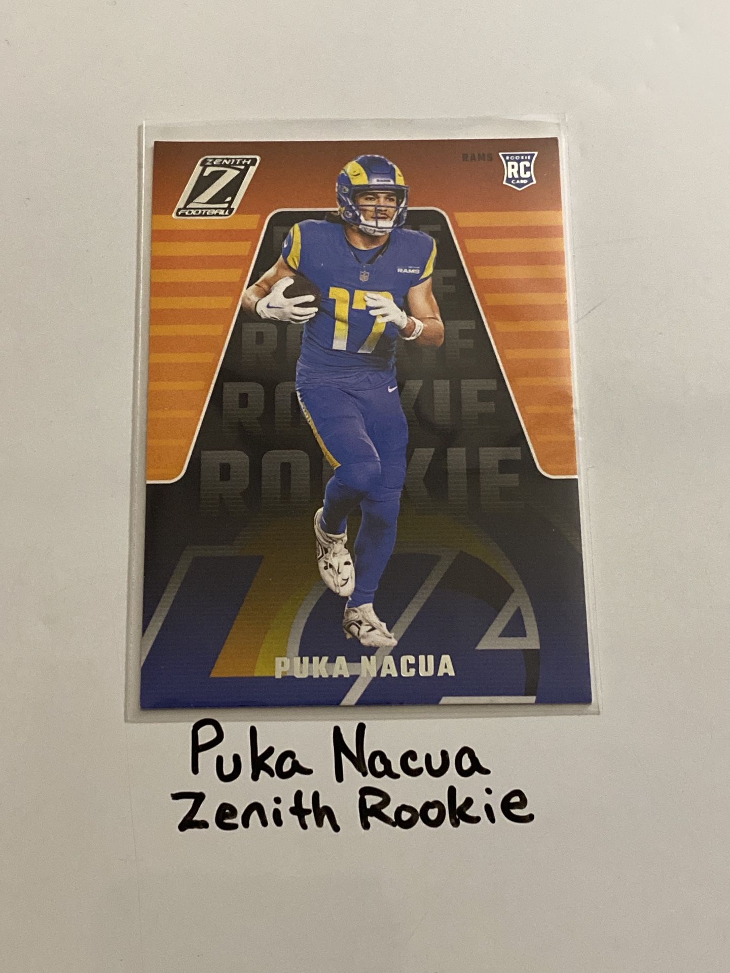 Puka Nacua Los Angeles Rams WR Zenith Rookie Card. 