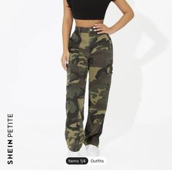 SHEIN Cargo Petite Camo Pants 