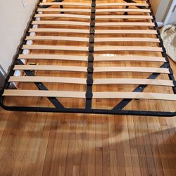 Queen Size Bed Frame With Wood Slats  Thumbnail