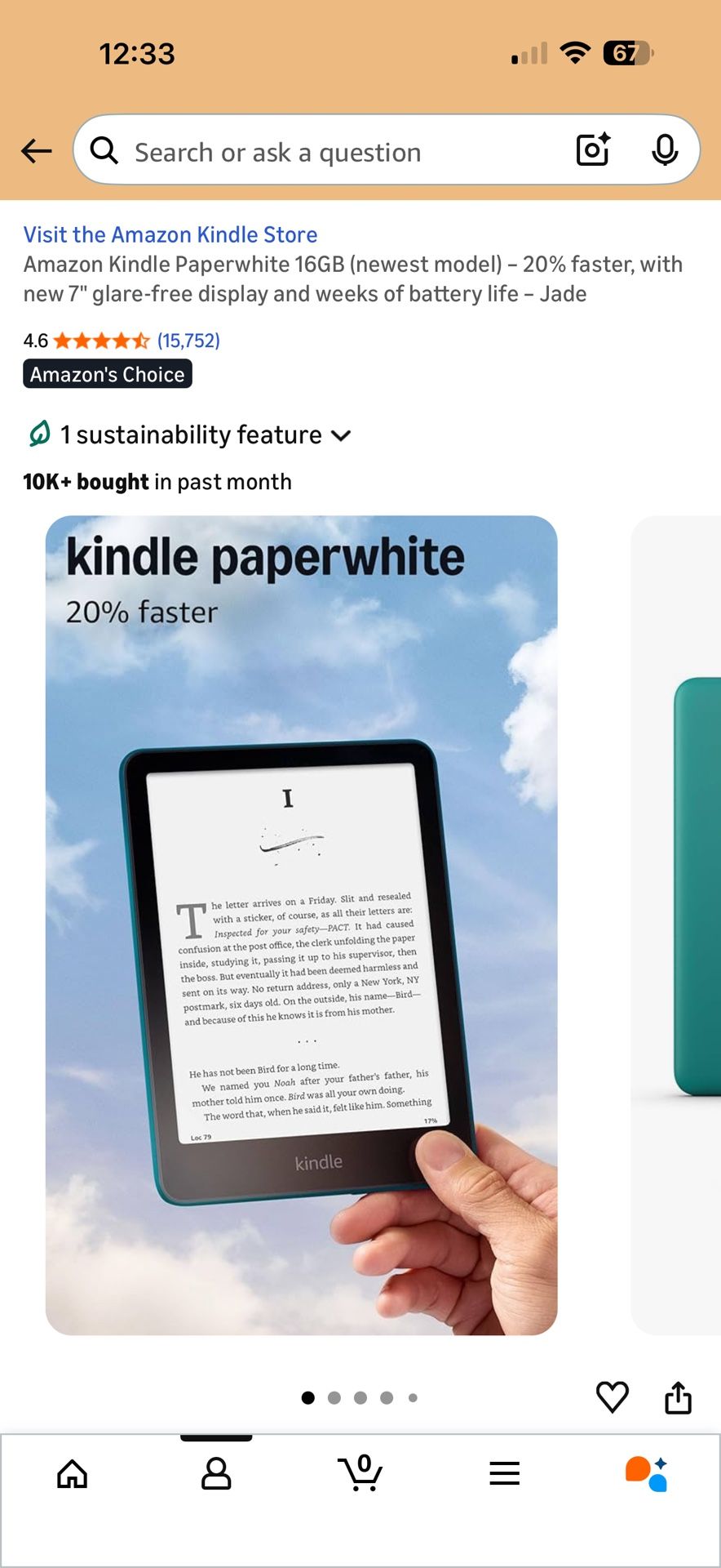 Amazon Kindle Paperwhite 16GB (newest model)