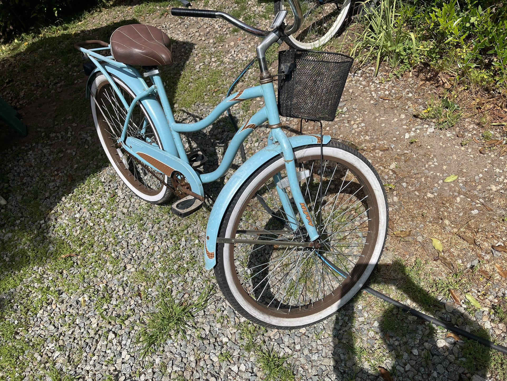 Cute Bike Bicycle With Basket And Back Seat