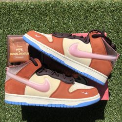 Nike Dunk Mid Social Status Chocolate Milk Size 10