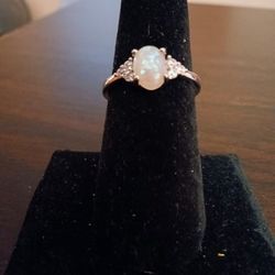 Sterling Silver And Opal Rings Different Sizes
