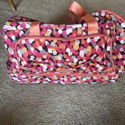 Vera Bradley Pink and Orange Duffle Bag