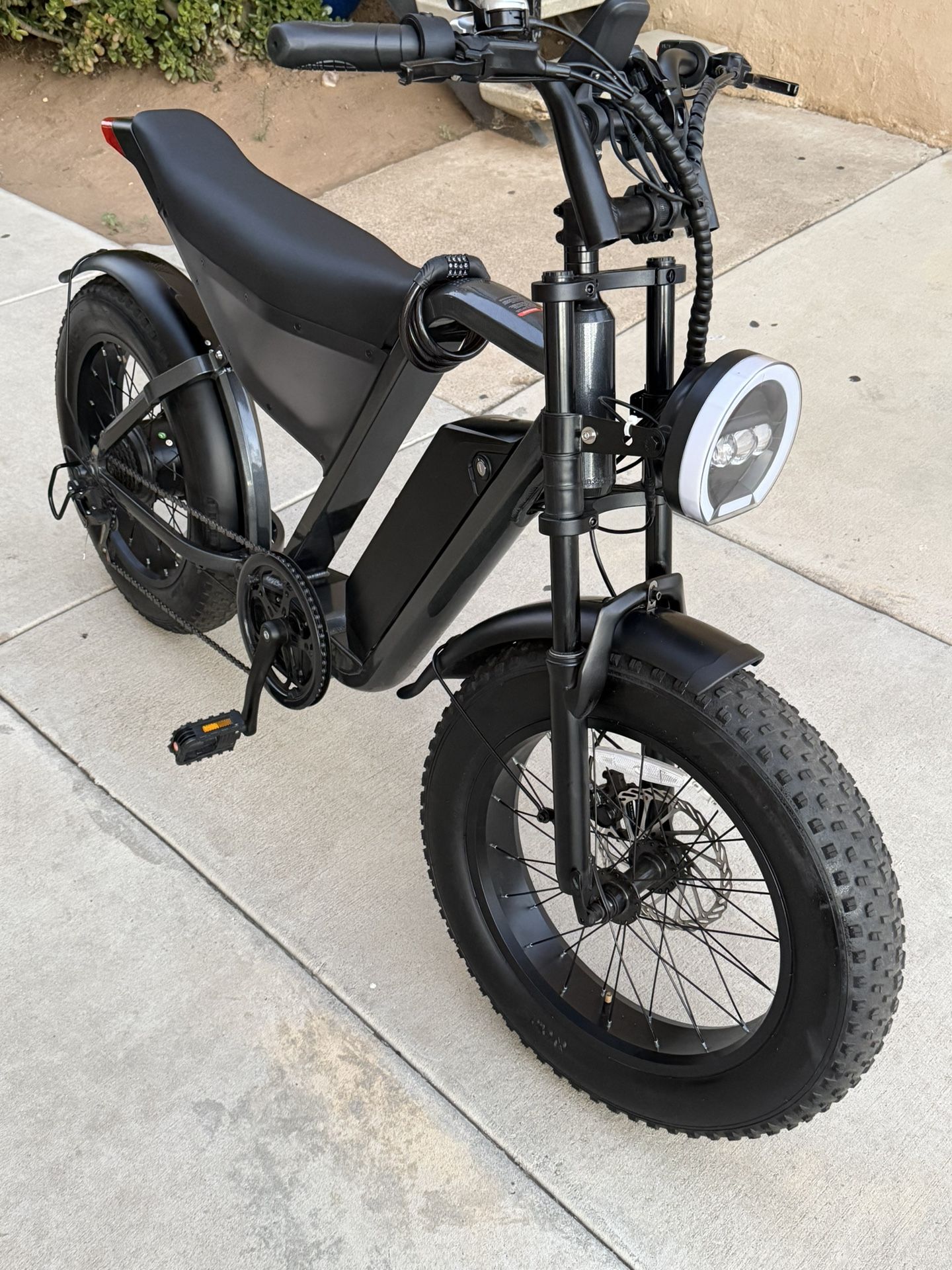Electric Bike, 20" Fat Tire Ebike With Hub Motor & 48V 18Ah Battery, 60Miles Range, App Control, LED Display, Full Suspension, Aluminum Alloy
