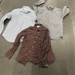 0889 Goodfellow & Co Bowery & Broome Long Sleeve Button-Up Shirts (3 items) MEDIUM