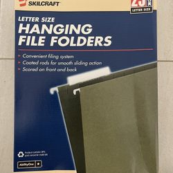 Skilcraft Hanging File Folder Letter Size 1/5 Cut 25/box 